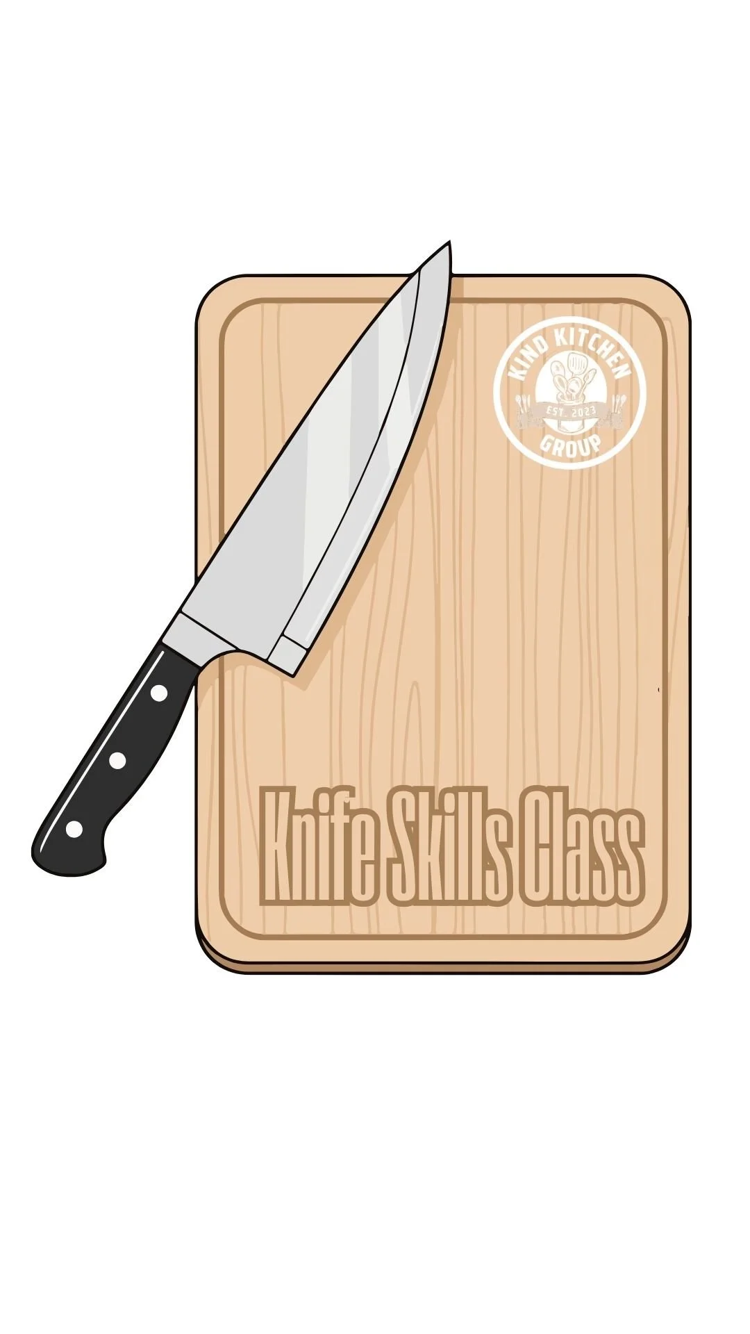 Knife and cutting board